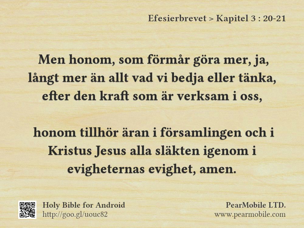 Efesierbrevet, Kapitel 3:20-21